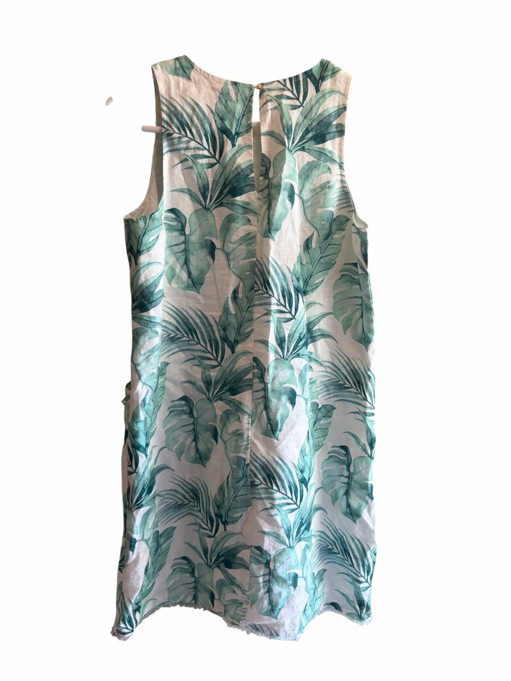 Tommy Bahama Island Breeze Ruffle Sleeve linen dress, size Small raw Hem - Picture 3 of 7